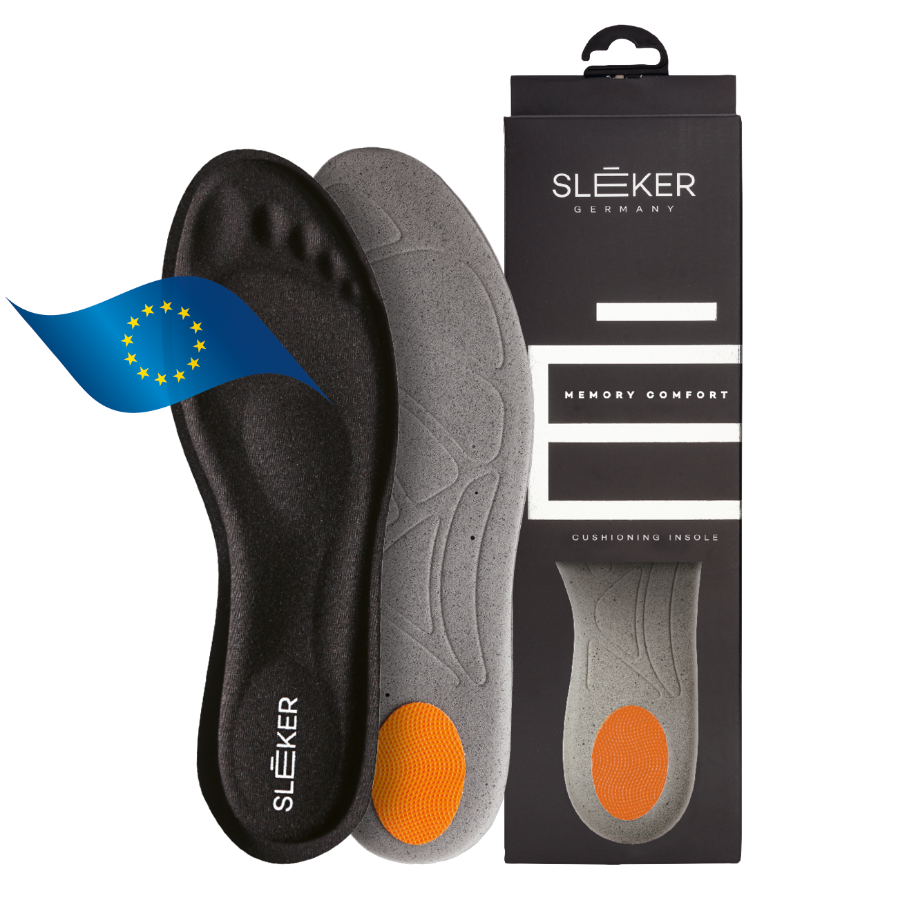 SLEEKER MEMORY COMFORT Leichte und strapazierfähige Sohle, die sich dem Fuß anpasst und Schritte dämpft